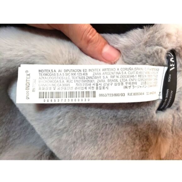 NWT Zara Girls Two-Tone Faux Fur SNOOD SCARF - Picture 5 of 5